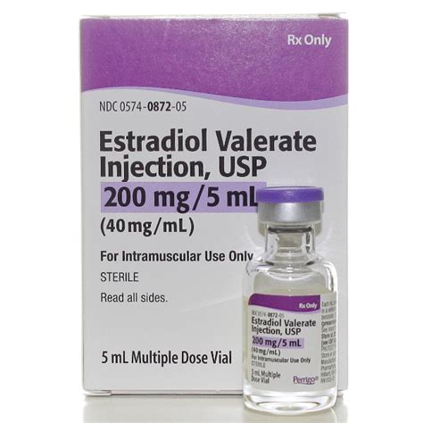 Rx Item Estradiol Valerate 40mgml Vial 5ml By Perrigo Pharmadelestrogen