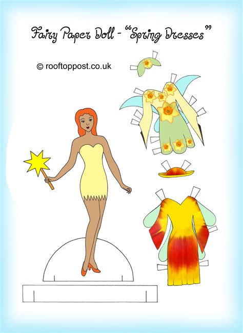 Fairy Paper Dolls Rooftop Post Printables