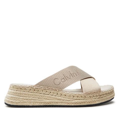 Espadrile Calvin Klein Jeans Sporty Wedge Rope Sandal Mr Yw Yw Bej