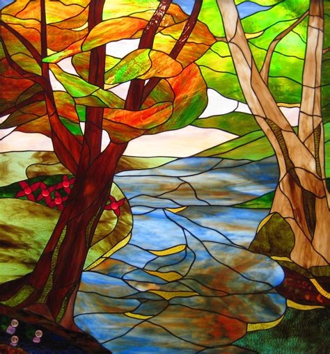 Stained Glass Tree Art Painting Tree Art Glass Painting Designs