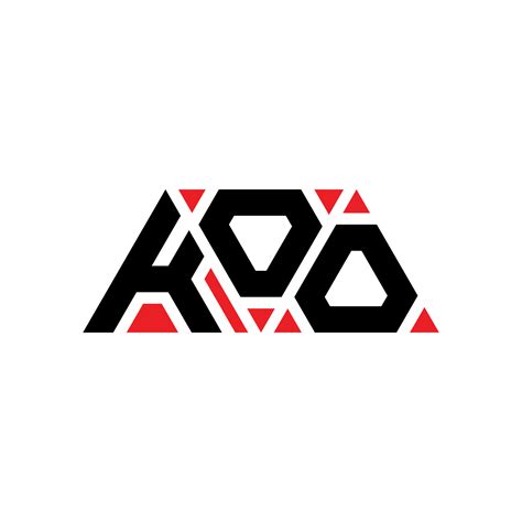 KOO triangle letter logo design with triangle shape. KOO triangle logo ...