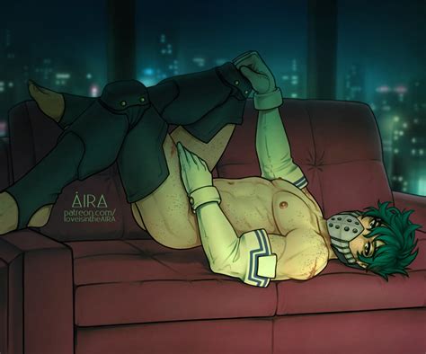 Rule 34 1boy Airaloversinthe Couch Face Mask Freckles Gloves Izuku Midoriya Leggings