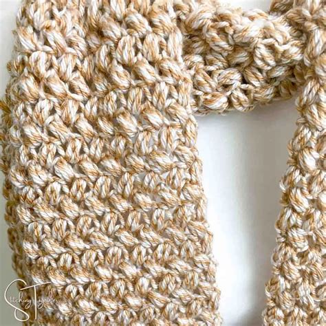 Beautiful Bean Stitch Crochet Scarf Pattern