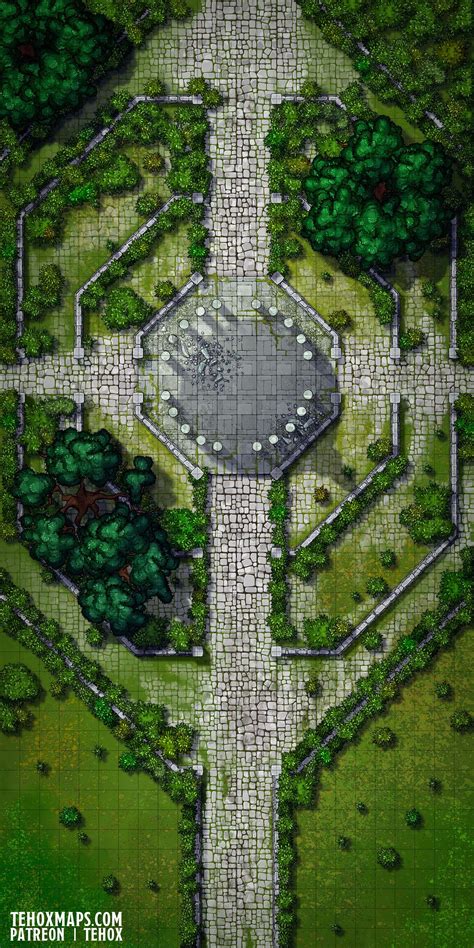 Old Gardens battlemap by GamaWeb on DeviantArt