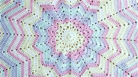 EASY CROCHET 12 Point Star Baby Blanket Security Blanket