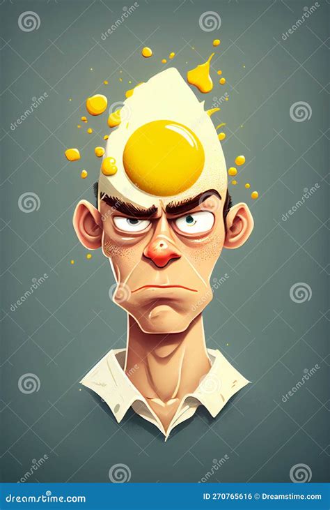 Egg on your face stock illustration. Illustration of uncomfortable ...