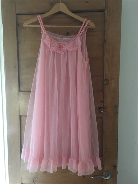 1961 Nightie Frou Frou Frilly Late Vintage