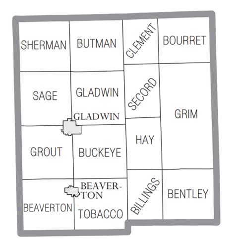 Image: Gladwin County, MI census map