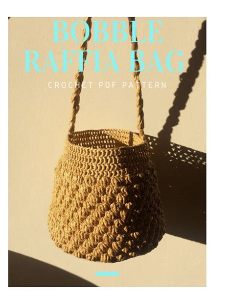 Pdf Pattern Crochet Raffia Bag Straw Basket French Bag Bucket Etsy