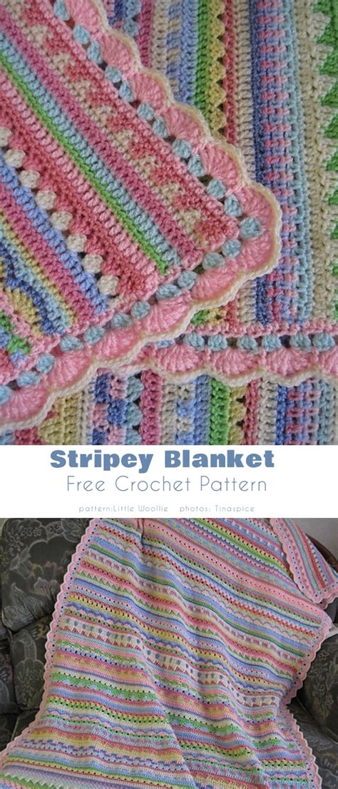 Striped Blanket For The Summer Free Crochet Patterns Your Crochet