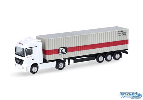 Herpa Deutsche Bahn Mercedes Benz Actros Container Semitrailer