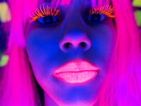 90 Girl With Neon Makeup Powder Stock Photos Pictures And Royalty Free