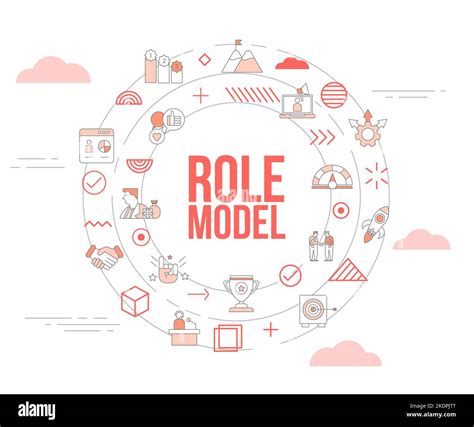 Role Model Concept With Icon Set Template Banner And Circle Round Shape