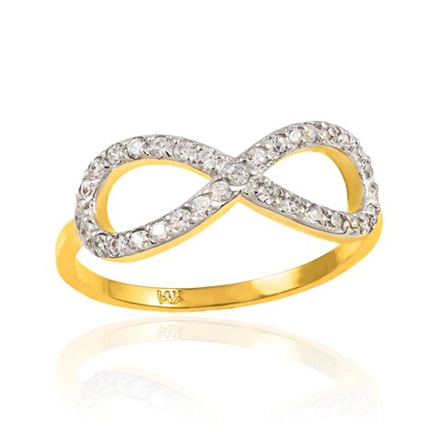 Gold Diamond Infinity Ring