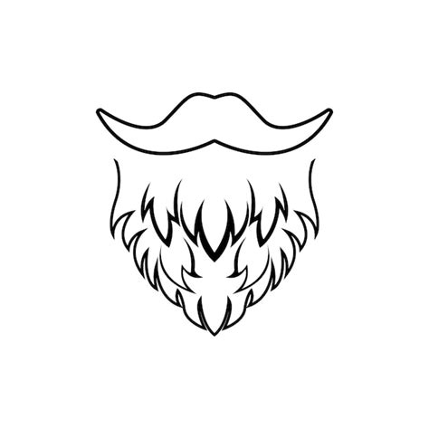 Premium Vector Beard Icon Logo And Mustache Vector