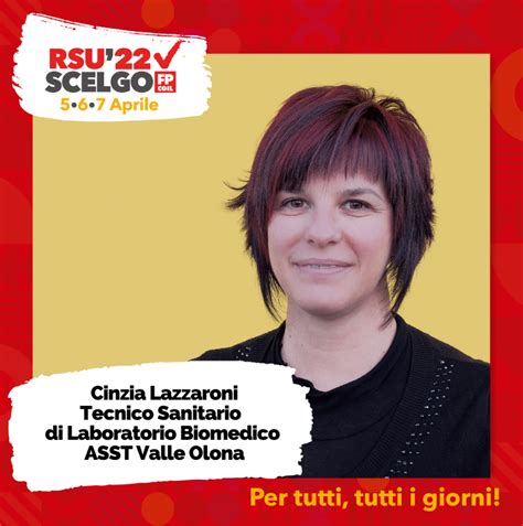 Rsu Mi Candido Con Fp Cgil Cinzia Lazzaroni Tecnico Sanitario