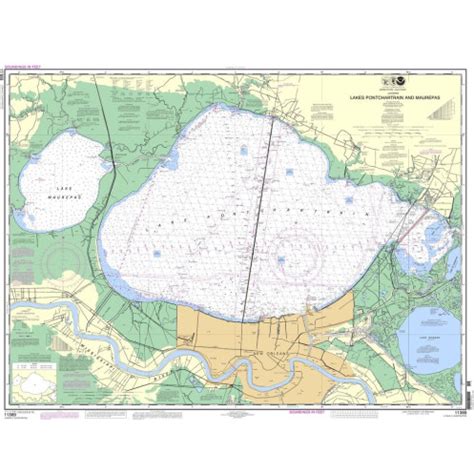 Nautical Chart Noaa Lakes Pontchartrain And Maurepas