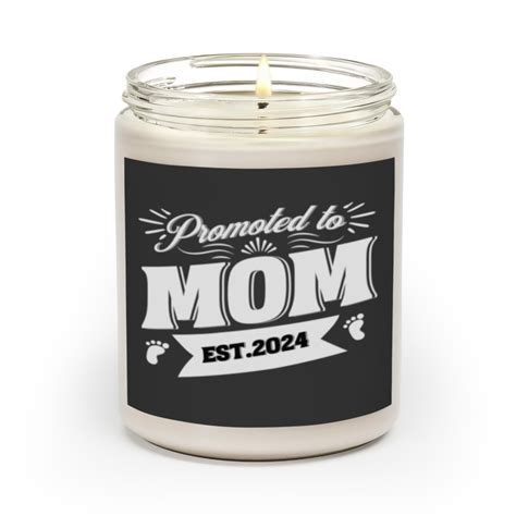 Promoted To Mom Est 2024 Pregnancy Announcement Scented Candles Sold By Linneabanas497728 Sku