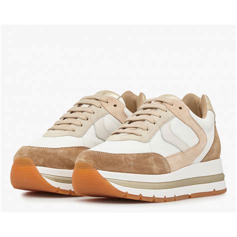 Suede And Nylon Sneakers Beige Maran Flash