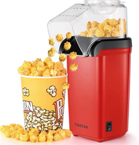 Tiastar Popcorn Maker 1200W Hot Air Popcorn Machine Electric Popcorn