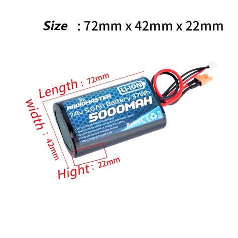 Original Radiomaster Tx16s Battery 2s 5000mah Lipo Battery Frsky Mul Rcdrone