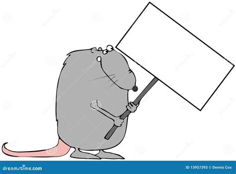 Rat Holding A Sign Stock Photos - Image: 13957393