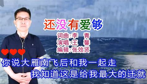 【张效贤爱音乐】王馨演唱的《还没有爱够》伤感催泪，深情好听 2万粉丝1万作品音乐视频 免费在线观看 爱奇艺