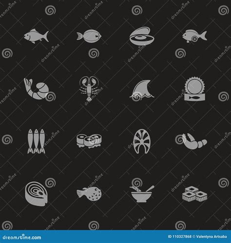 Marisco Iconos Planos Del Vector Ilustraci N Del Vector Ilustraci N