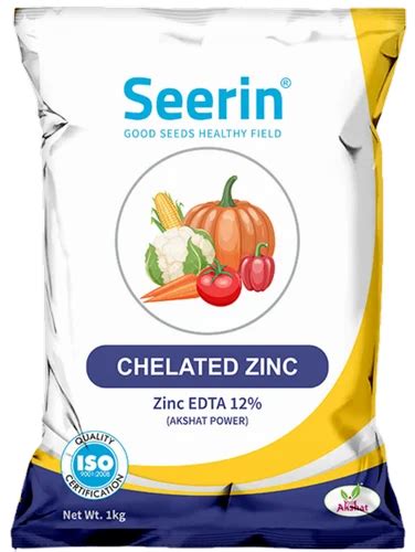 White Powder Seerin Edta Chelated Zinc Packaging Size Kg At