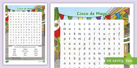 Cinco De Mayo Word Search Teaching Resource Twinkl Usa