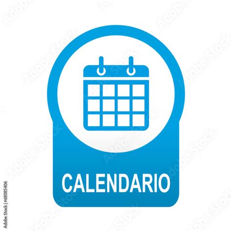 Etiqueta Redonda Azul CALENDARIO Stock Photo And Royalty Free Images