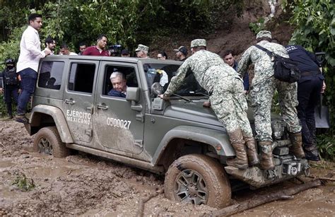 Huracán Otis el periplo de AMLO para llegar al aislado Acapulco