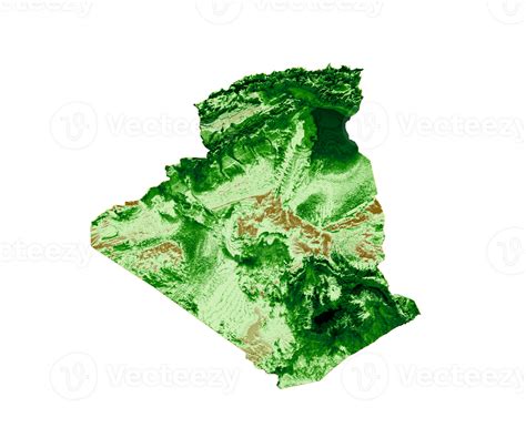 Algeria Topographic Map 3d realistic map Color 3d illustration 30549095 PNG