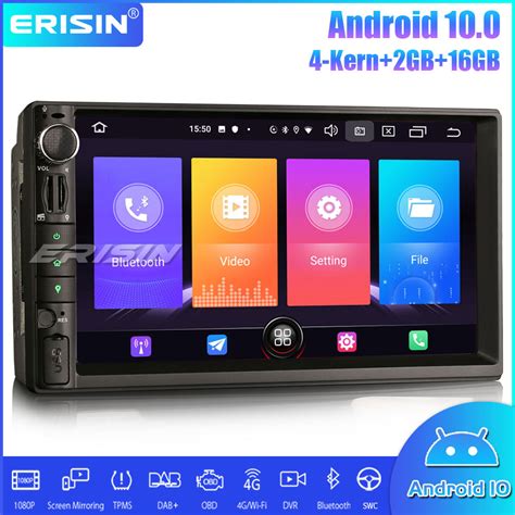 Erisin ES2749U 7 Doppel 2 Din Android 10 0 Autoradio GPS WiFi DAB