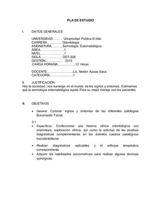 Plan De Estudio Pdf