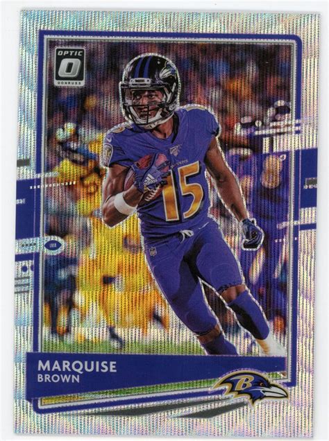 2020 Panini Donruss Optic Marquise Brown Silver Wave Prizm 12 41 199