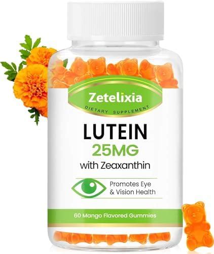 Amazon Zetelixia Lutein Gummies 25mg Eye Vitamins Lutein