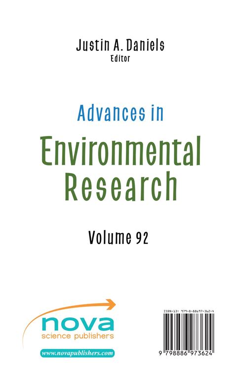 Advances In Environmental Research Volume 92 Nova Science Publishers