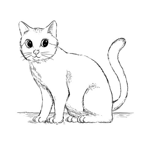 Cat Outline Drawing