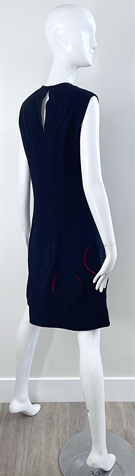 Mod 1960s Pierre Cardin Attributed Space Age Black Red Vintage 60s