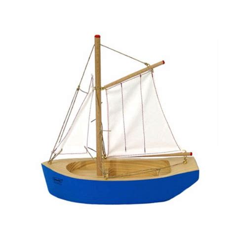 Ogas 2065 schwimmfähiger Kutter Holzboot 22 x 24 cm aus Holz Segelboot