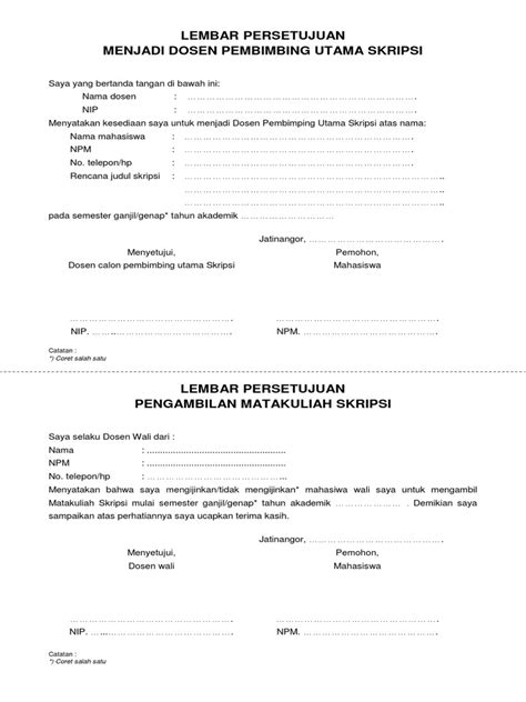 Lembar Persetujuan Skripsi Pdf