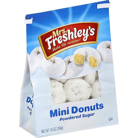 Mrs Freshleys® Powdered Sugar Mini Donuts 10 Oz Bag Frozen Foods