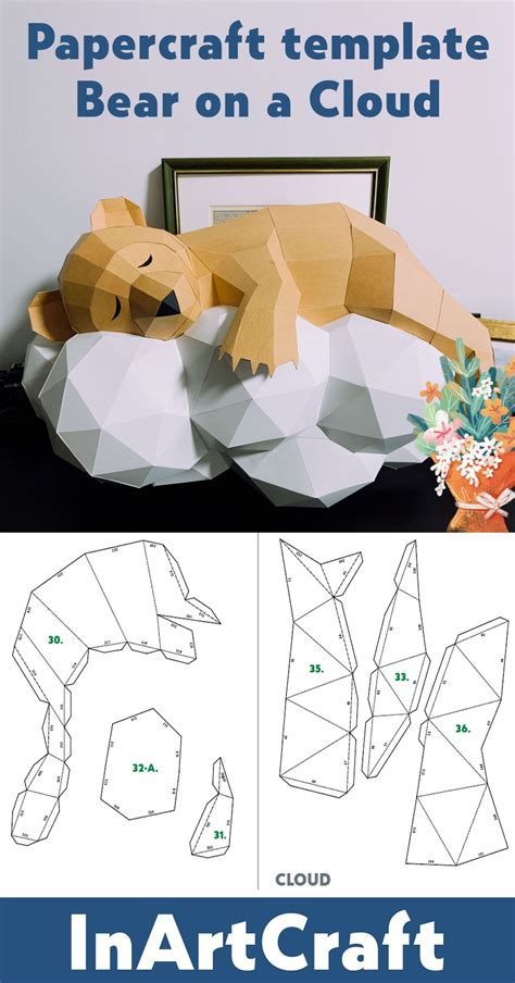 Diy Paper Craft Tutorial Create A Cute Bear On A Cloud With Our Paid