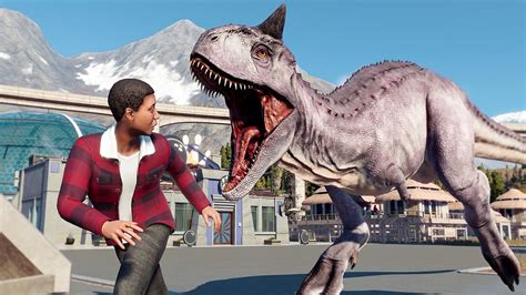 4x CARNOTAURUS vs 4x SINOCERATOPS BREAKOUT AND FIGHT - Jurassic World Evolution 2 - YouTube