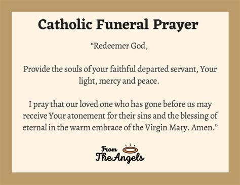 Beautiful Catholic Prayers For Funerals Memorial And Burial