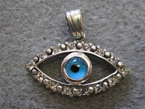 Sterling Silver Evil Eye Pendant With Cz S