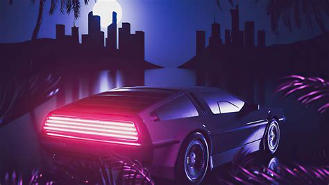 Retro Delorean 4k Hd Artist 4k Wallpapers Images Backgrounds Images