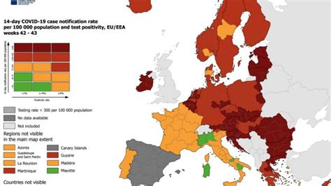 Nuova Mappa Ecdc Del Rischio Covid In Ue In Italia Solo 6 Regioni In