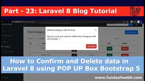 Laravel 8 Blog 23 How To Confirm And Delete Data In Laravel 8 Using